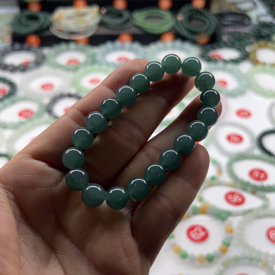 翡翠手链未镶嵌小***酒卡10