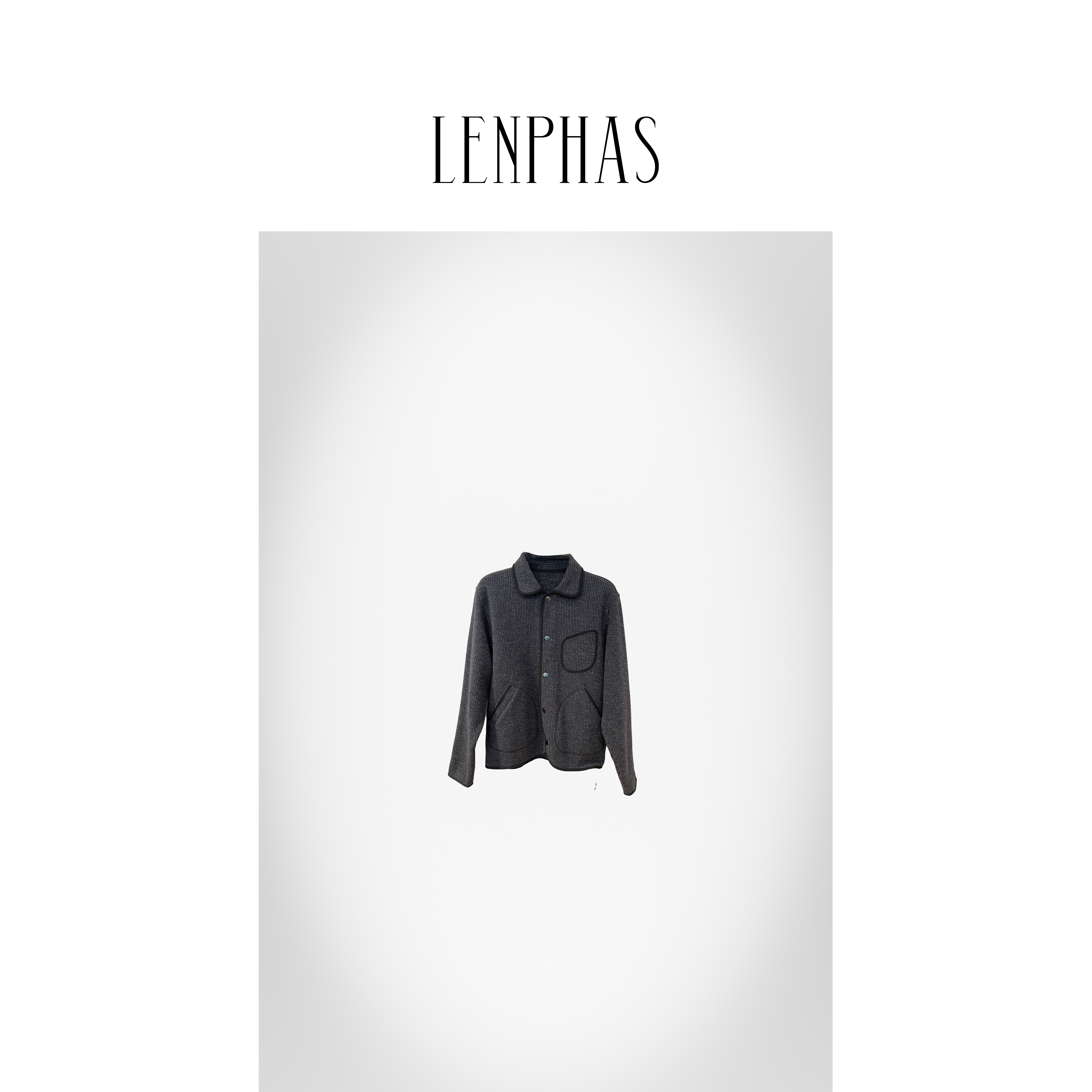 【LENPHAS】翻领包边条纹外套