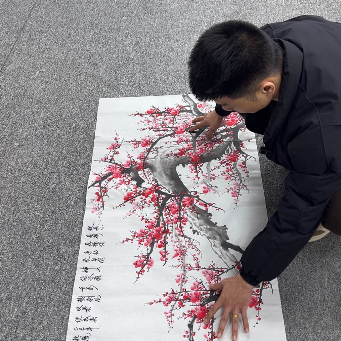 国画纯手绘西瓜宣纸