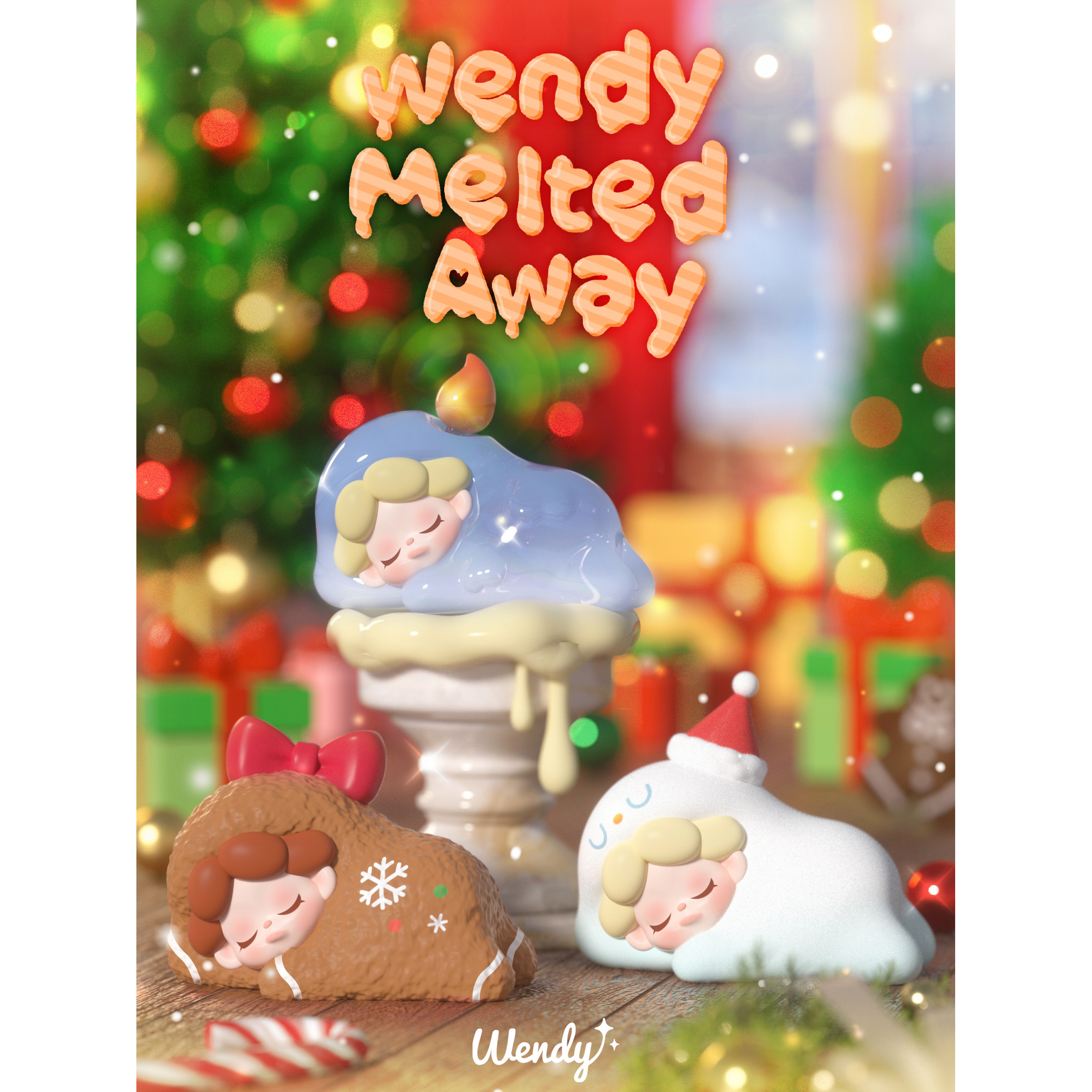 【西西代拆】WENDY二代萌粒融化系列盲袋盒桌面可爱mini潮玩摆件