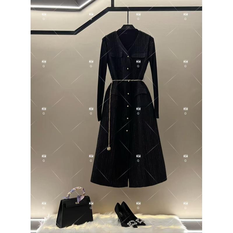 【WW】不褪色复古风显瘦默认款式连衣裙女装轻奢秋冬时尚 H-1503