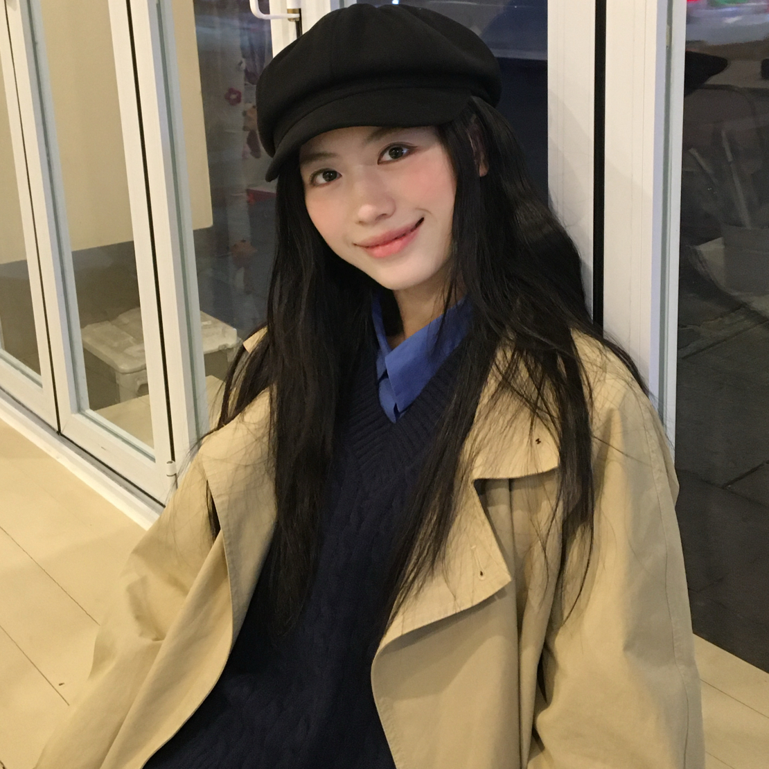 复古百搭八角帽贝雷帽显脸小简约百搭