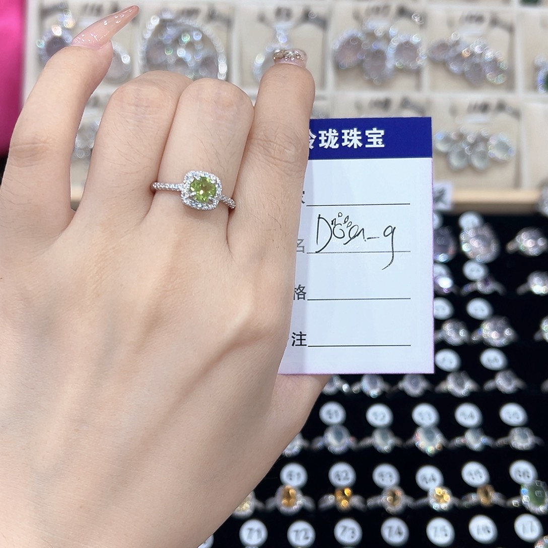 D***g银S925镶嵌戒指芙蓉石
