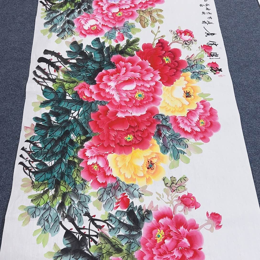 国画作品小姐姐放漏中