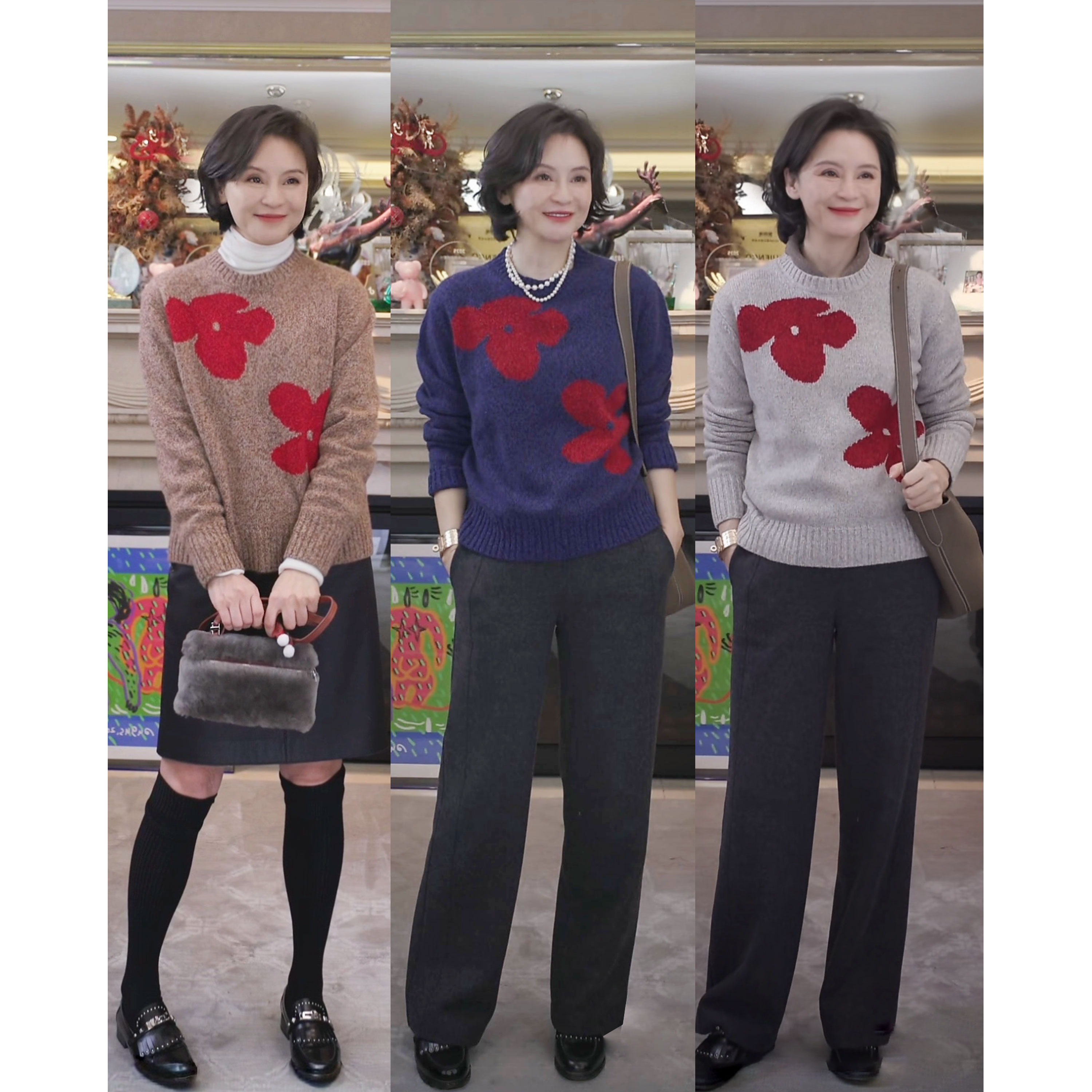 我是摩羯黑标小红花 意大利P家100羊绒花纱提花德国STOLL冬针织衫