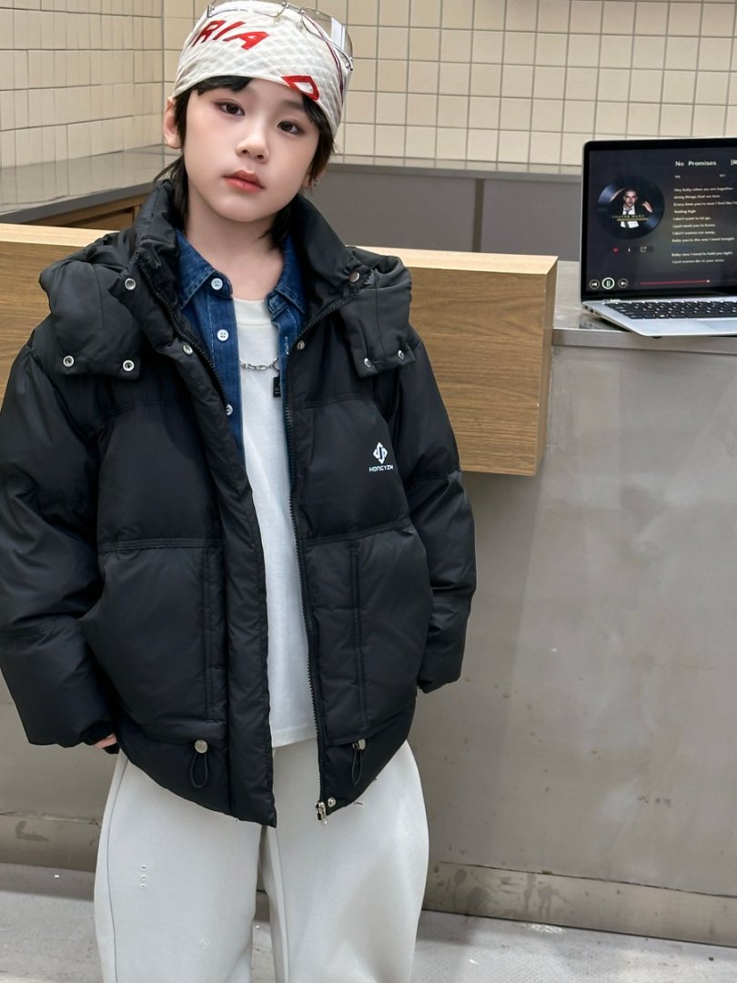 【Black Boss】2025年冬季新国标白鸭绒双倍极寒系列连帽羽绒服802