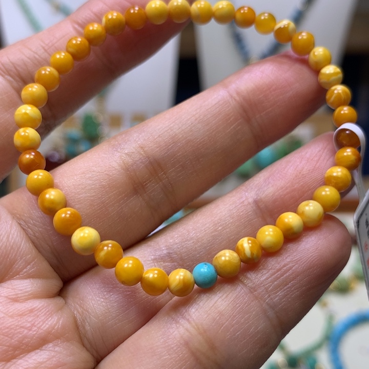 琥珀未镶嵌裸石单圈