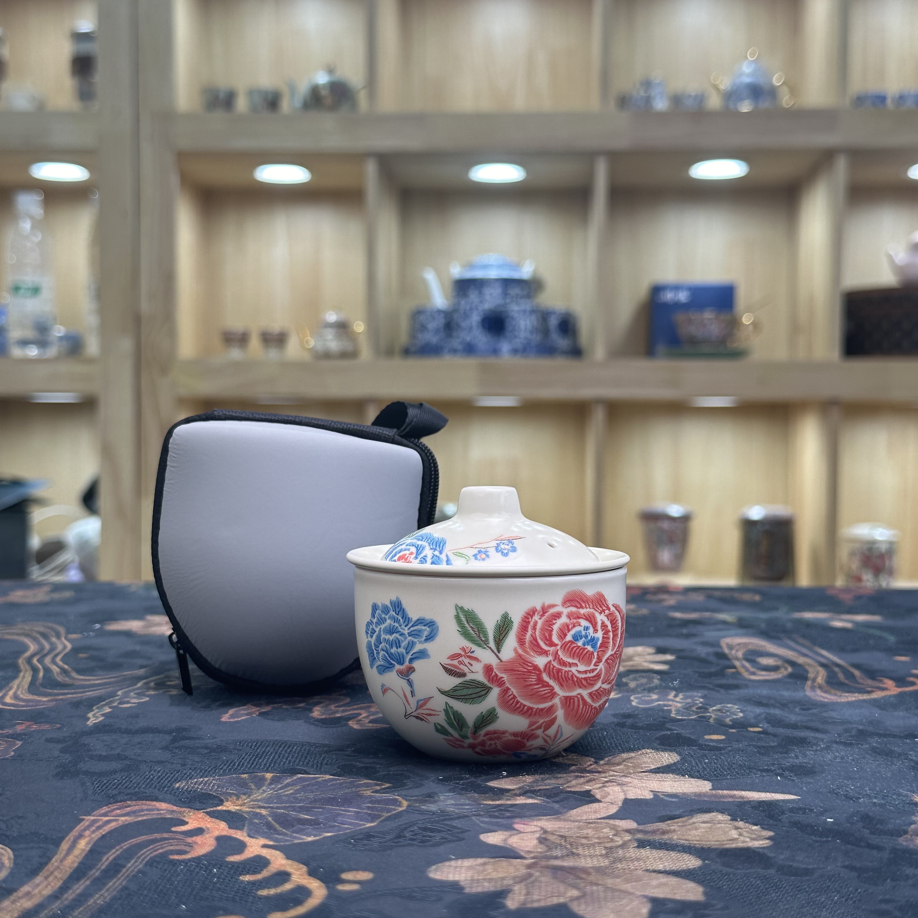 黄汝小自泡【刺绣牡丹】 C1029