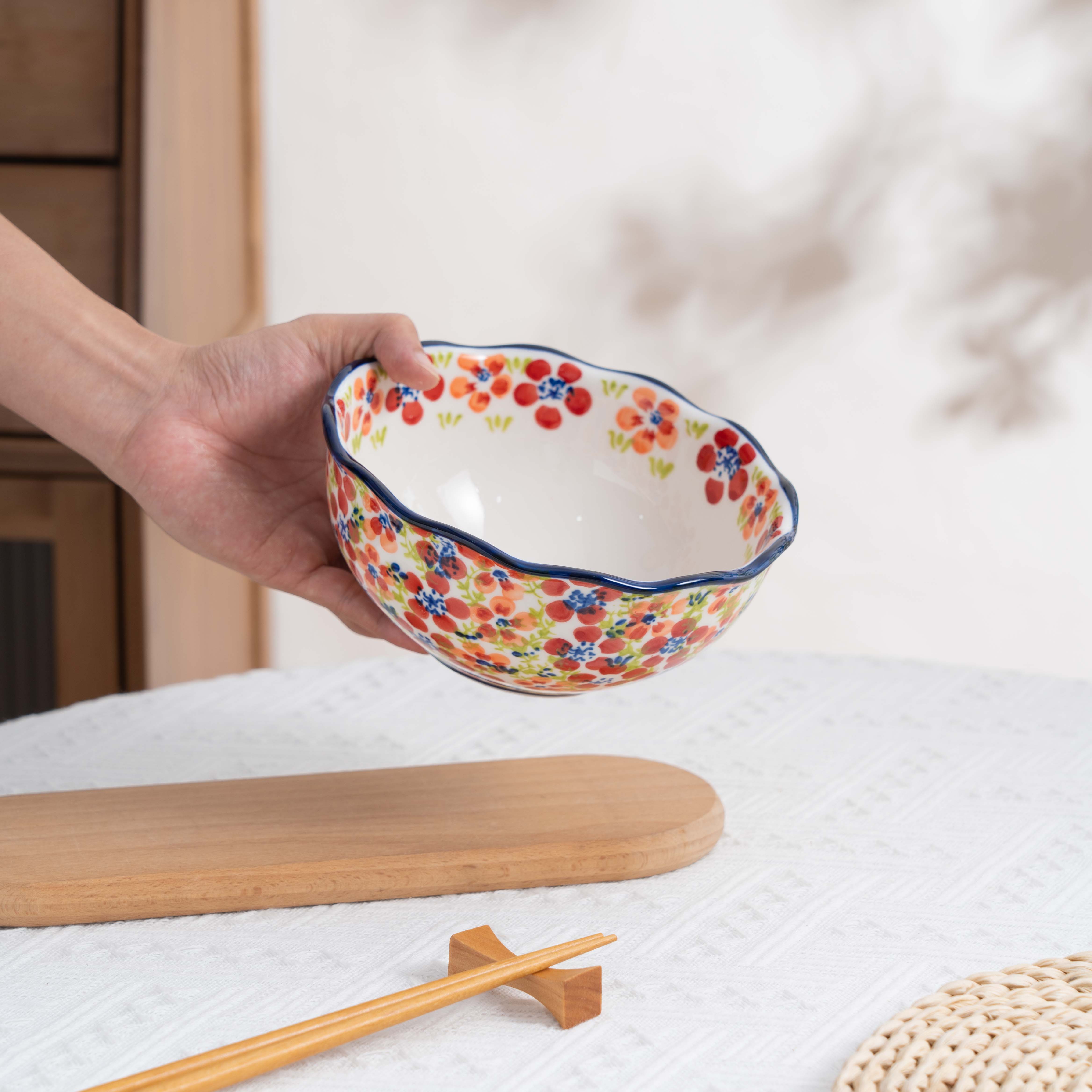 【SILESIA/出口原单】手绘碧丝粉黛-6.5英寸面碗