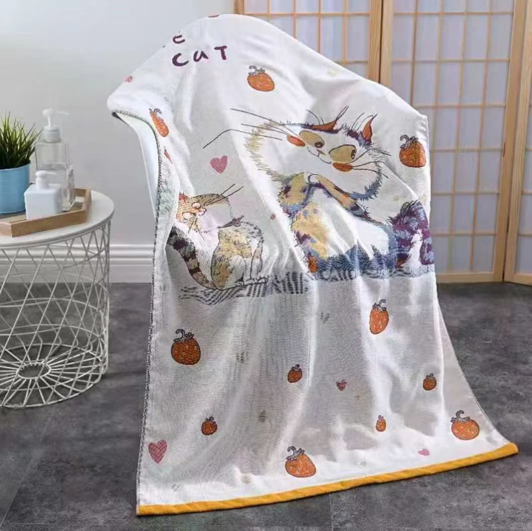 （叮当猫）80*160十层纯棉纱布大浴巾