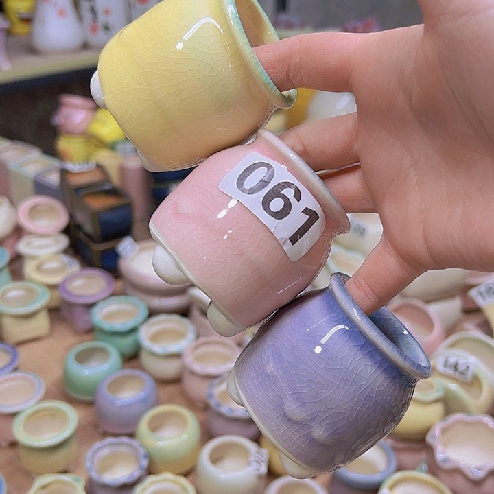 红陶陶瓷花盆当场满12包邮