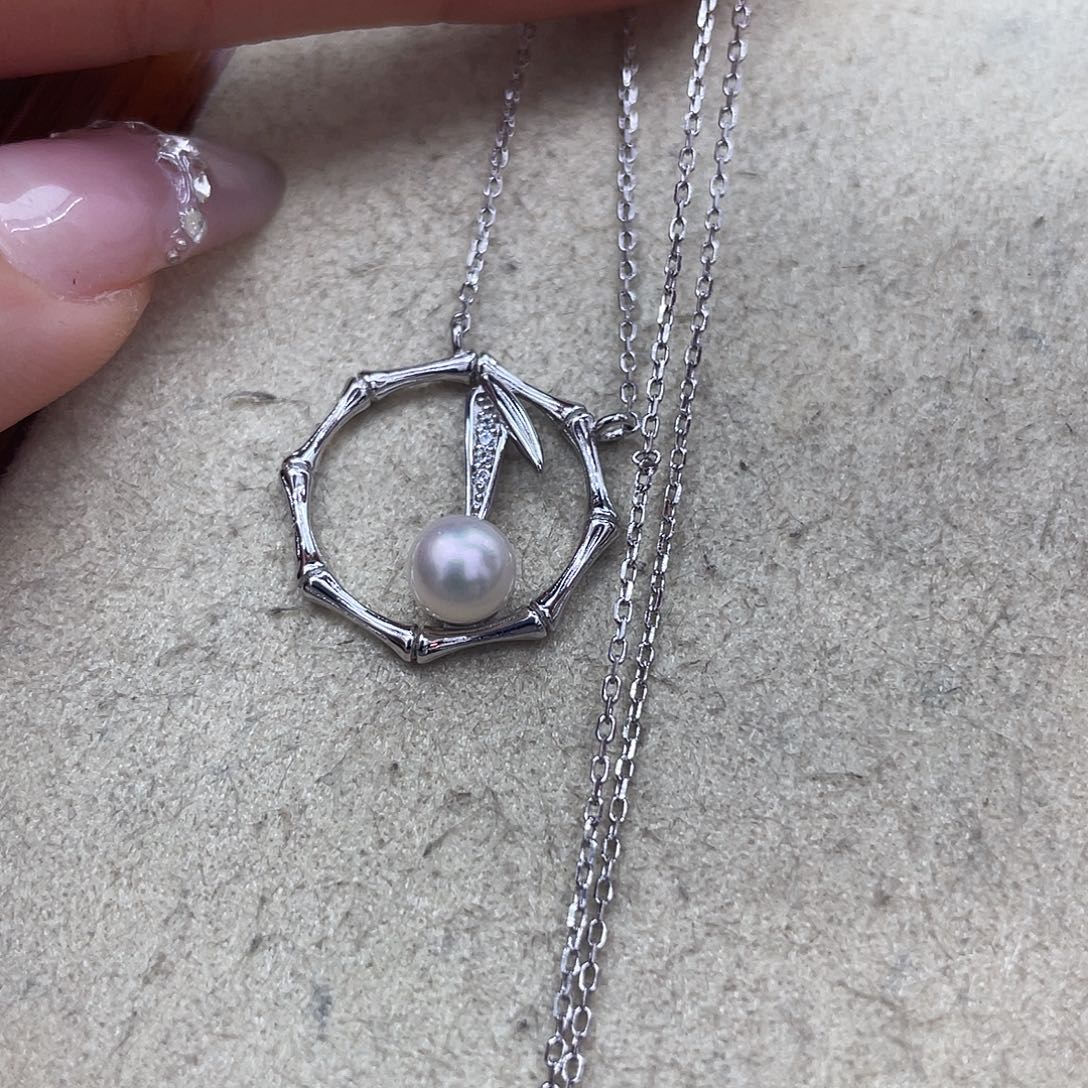 颈饰银S925镶嵌海水珍珠