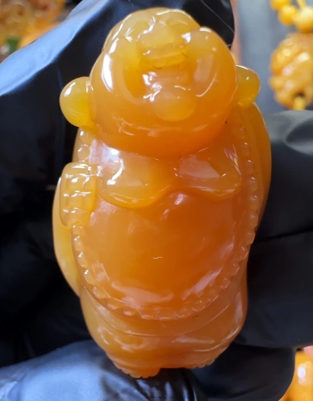 石英质玉（黄 龙玉）未镶嵌吊坠缅黄 鸡油黄 站佛 弥勒佛