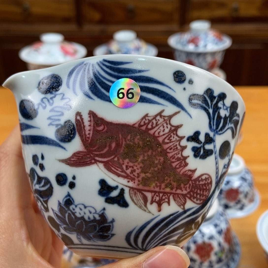 手绘现代茶具非古董