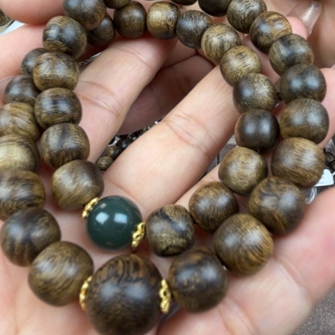 手串沉香丁*棣越南芽庄白棋虎纹瘿子瘤疤