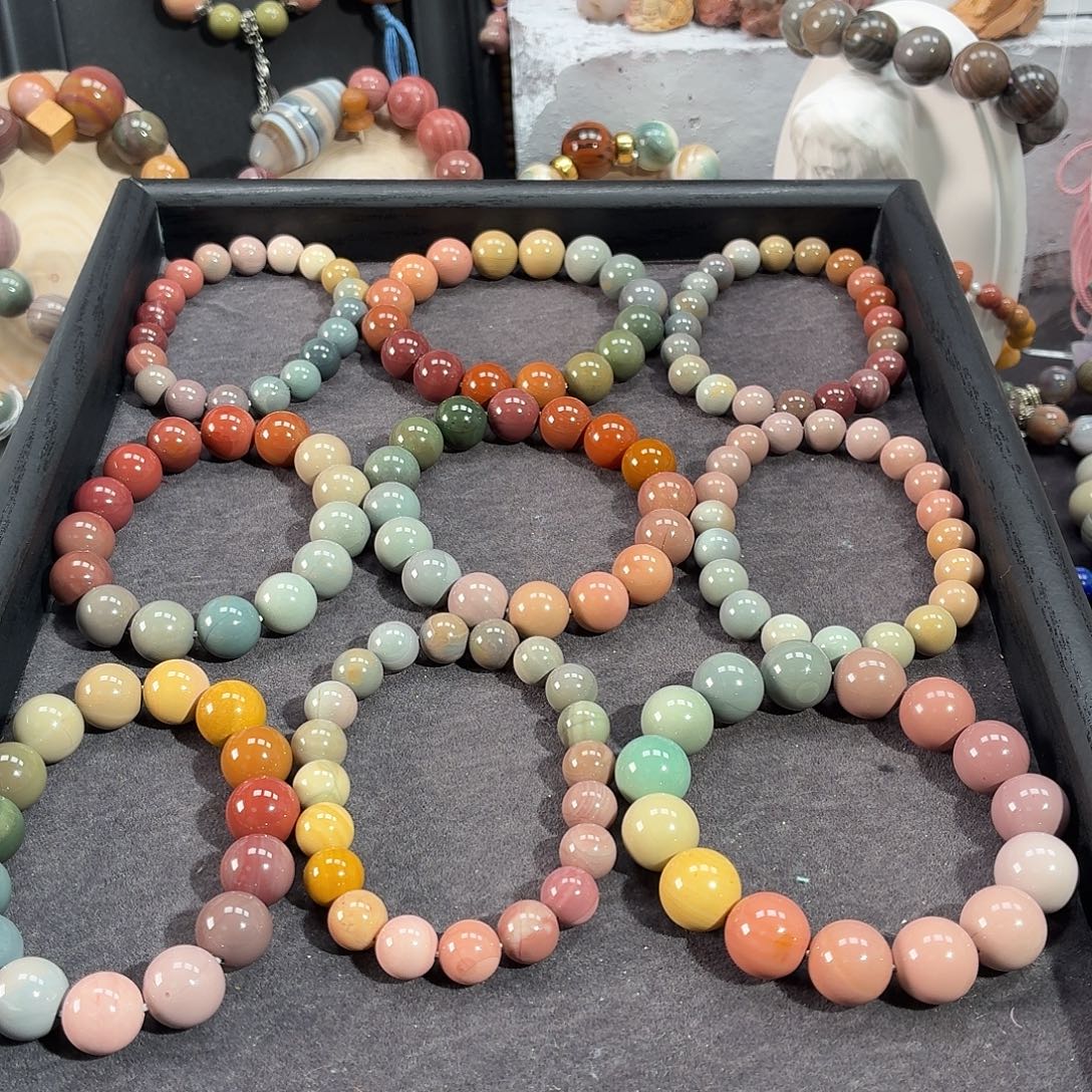 玛瑙/玉髓合金手链彩虹手串可挑