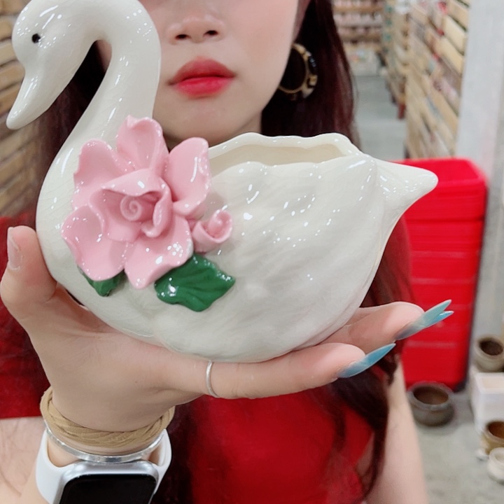 有孔，凑10元包邮陶瓷花盆发货！