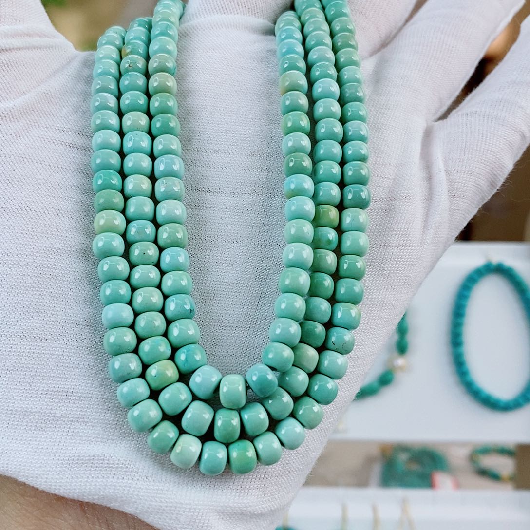 未镶嵌绿松石珠宝奇石菜籽黄5mm+