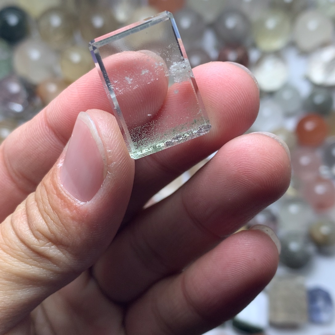 水晶珠宝半成品未镶嵌幽灵吊坠