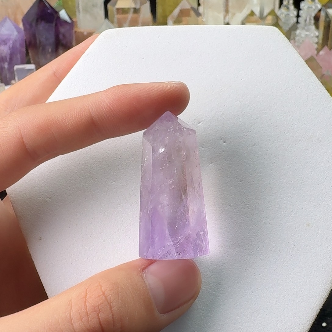 水晶珠宝半成品未镶嵌紫晶
