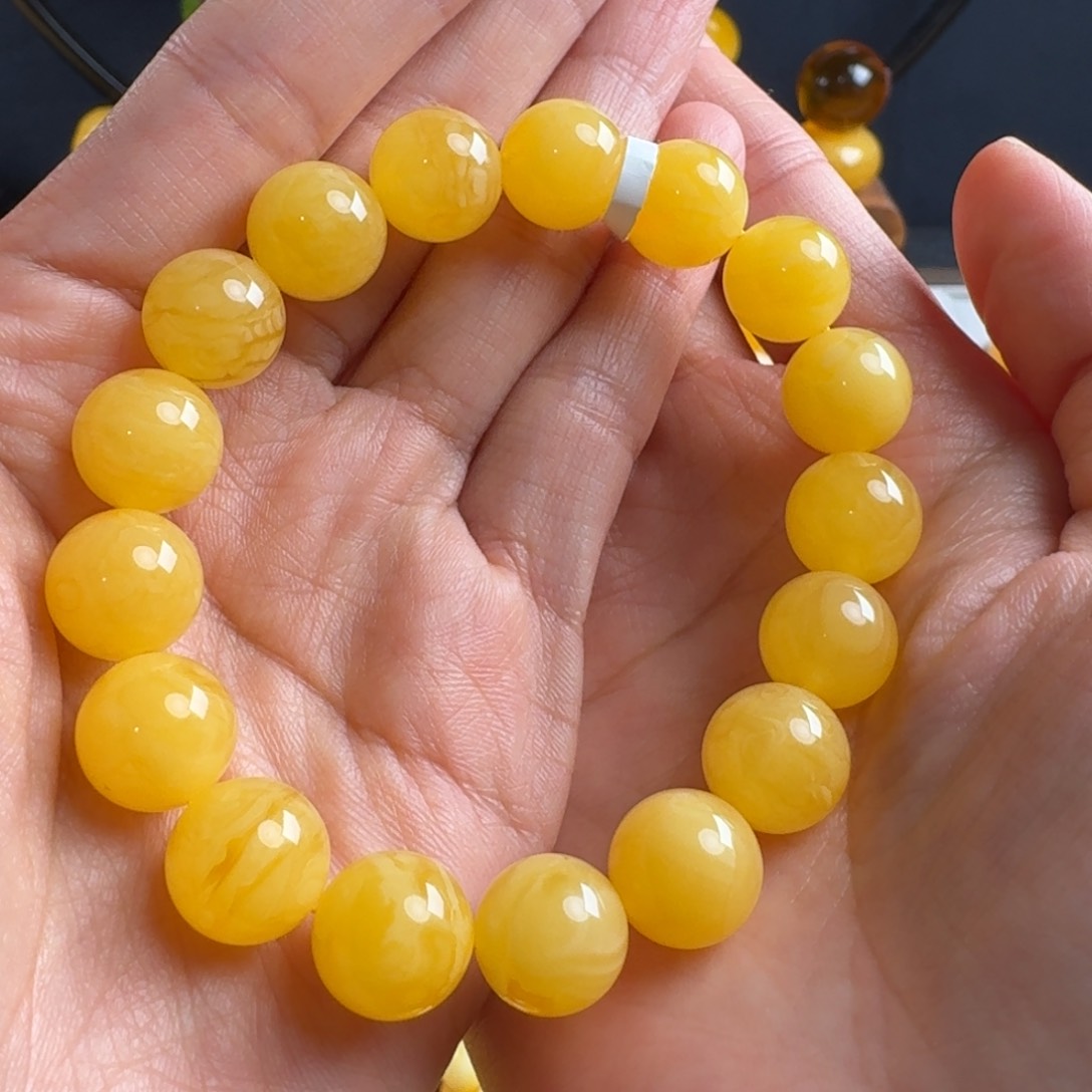 蜜蜡毛衣链未镶嵌