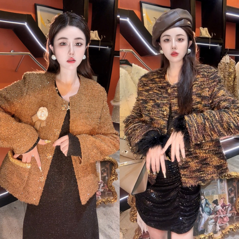 【卡妈专享】1-18大码小香风羽绒服外套女轻奢高端气质名媛上衣