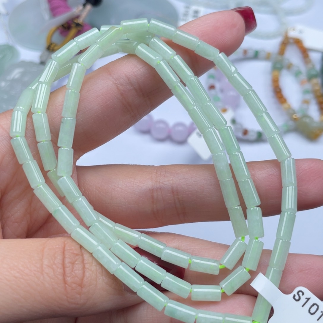 翡翠颈饰未镶嵌天然a货缅甸翡翠包邮