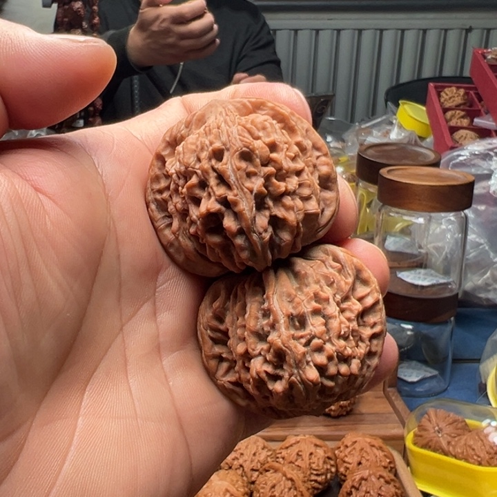 随***行把件文玩核桃四座楼狮子头