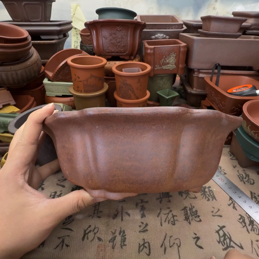 紫砂花盆宜兴紫砂正品23x7