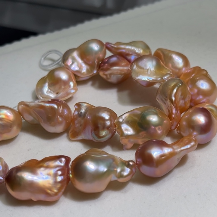 淡水珍珠项链银S925镶嵌大*