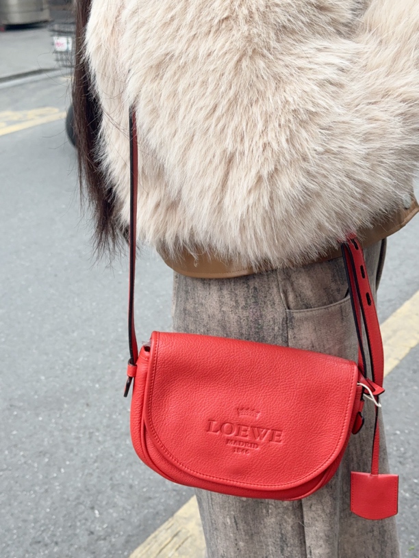 95新 LOEWE/罗意威 罗意威斜挎马鞍包