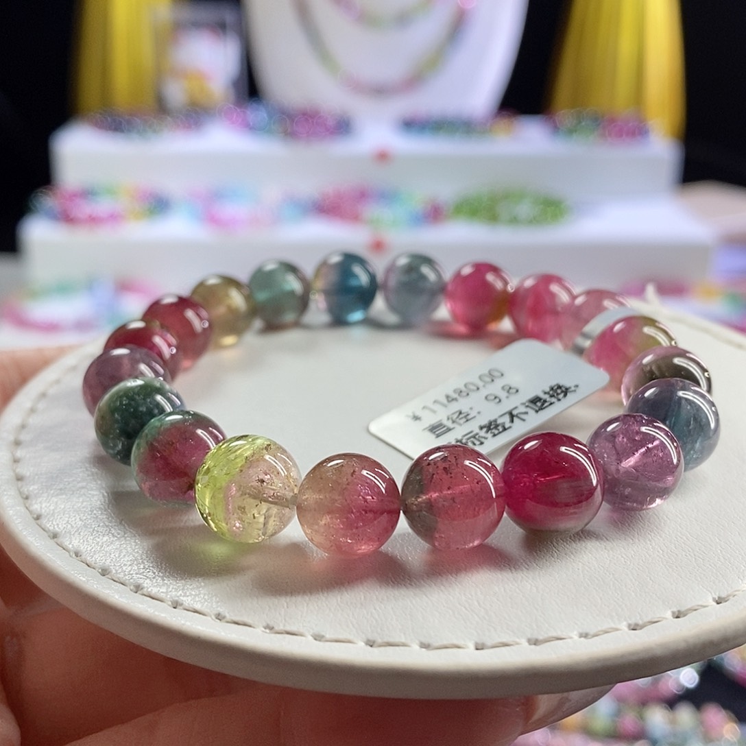 未镶嵌手链碧玺西瓜