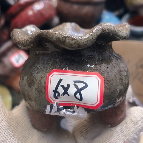 红陶粗陶花盆手工