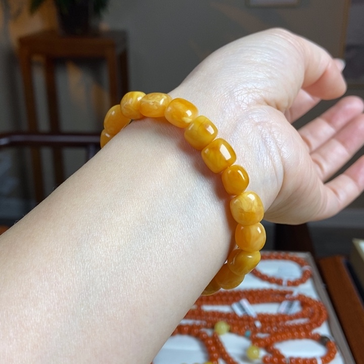 琥珀手链未镶嵌蜜蜡手串10