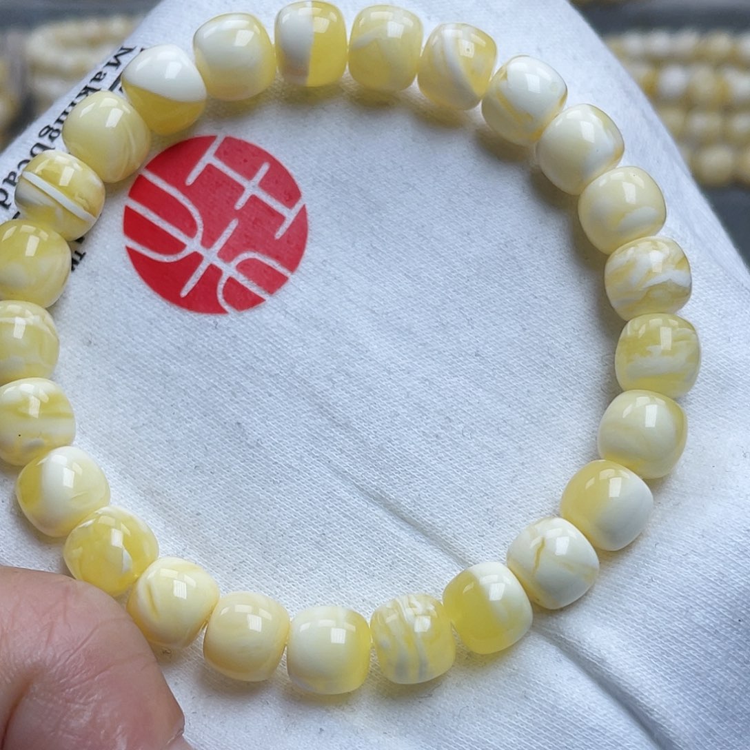 蜜蜡裸石未镶嵌9m蜜蜡手串