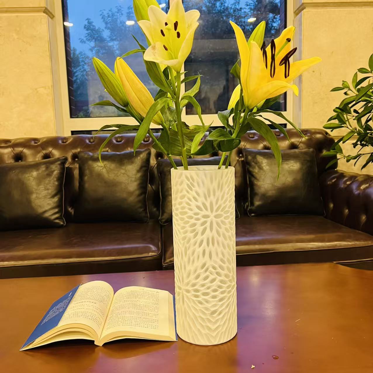 【可清甄选-向暖】手工磨刻高档琉璃花器 多样性发一