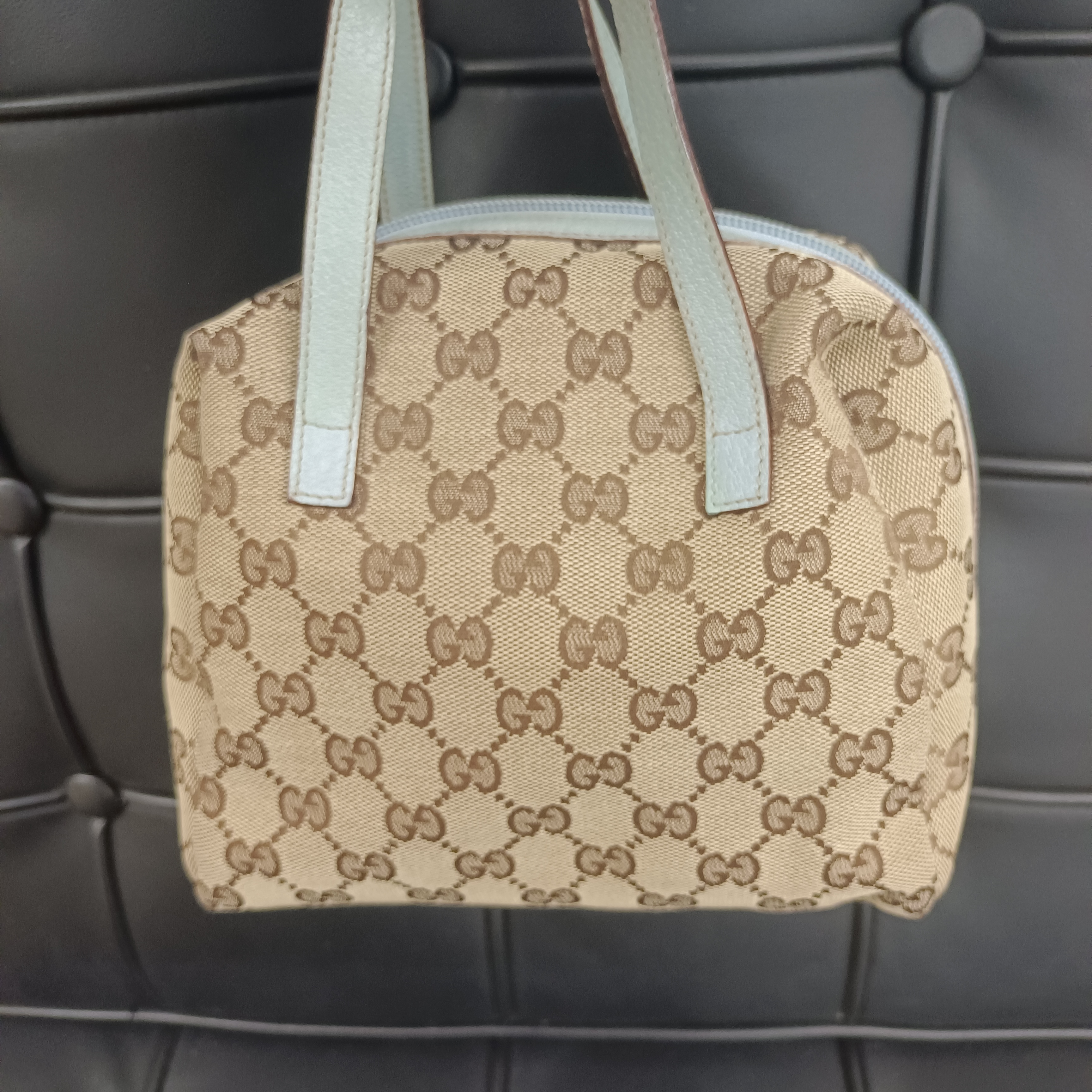 95新 GUCCI/古驰 冰冰中古/GUCCI/古驰/蓝色老花小手提