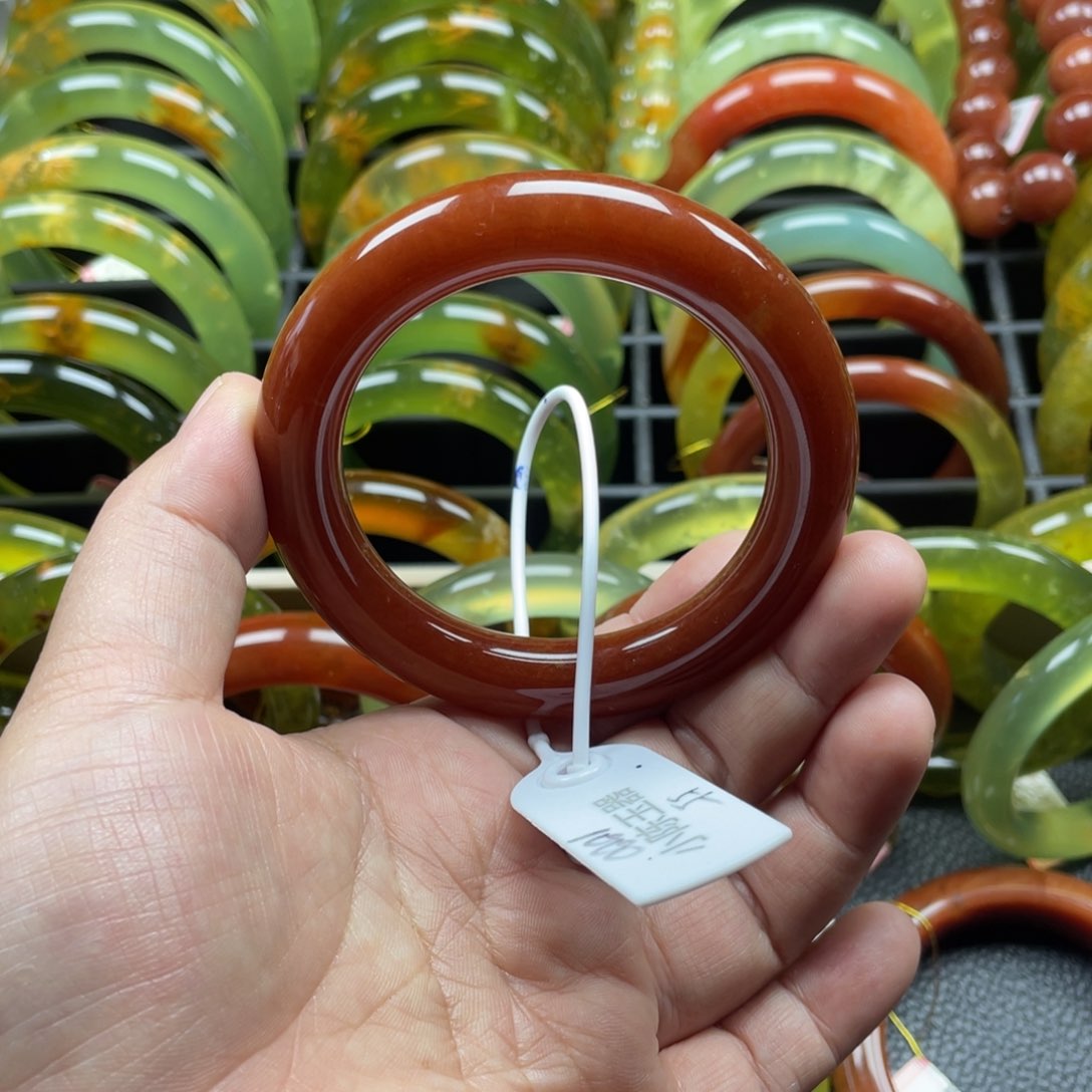 未镶嵌蛇纹石玉手镯55xia