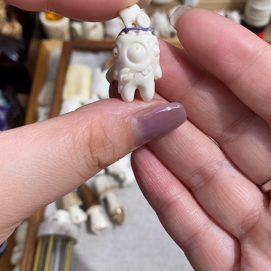 鹿骨把件M19门牙掠夺者鹿角