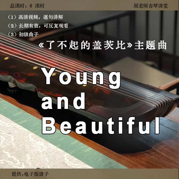 《Young and Beautiful》古琴移植曲视频教程（逐句讲解）紧二五