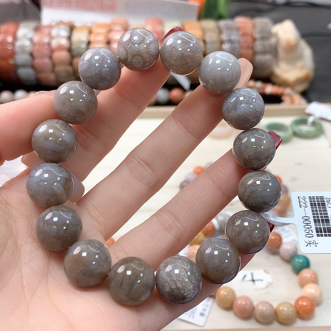 硅化珊瑚（珊瑚玉）手链未镶嵌椿*059