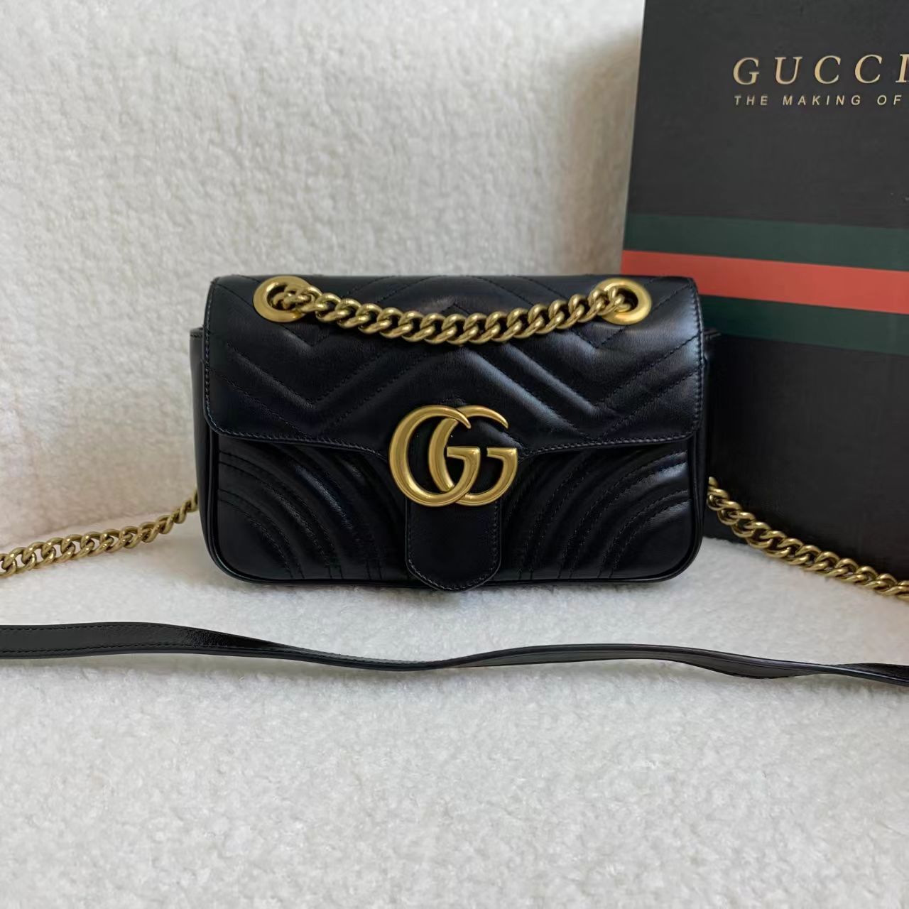 99新 GUCCI/古驰 壹臻/黑金马蒙22 28878261