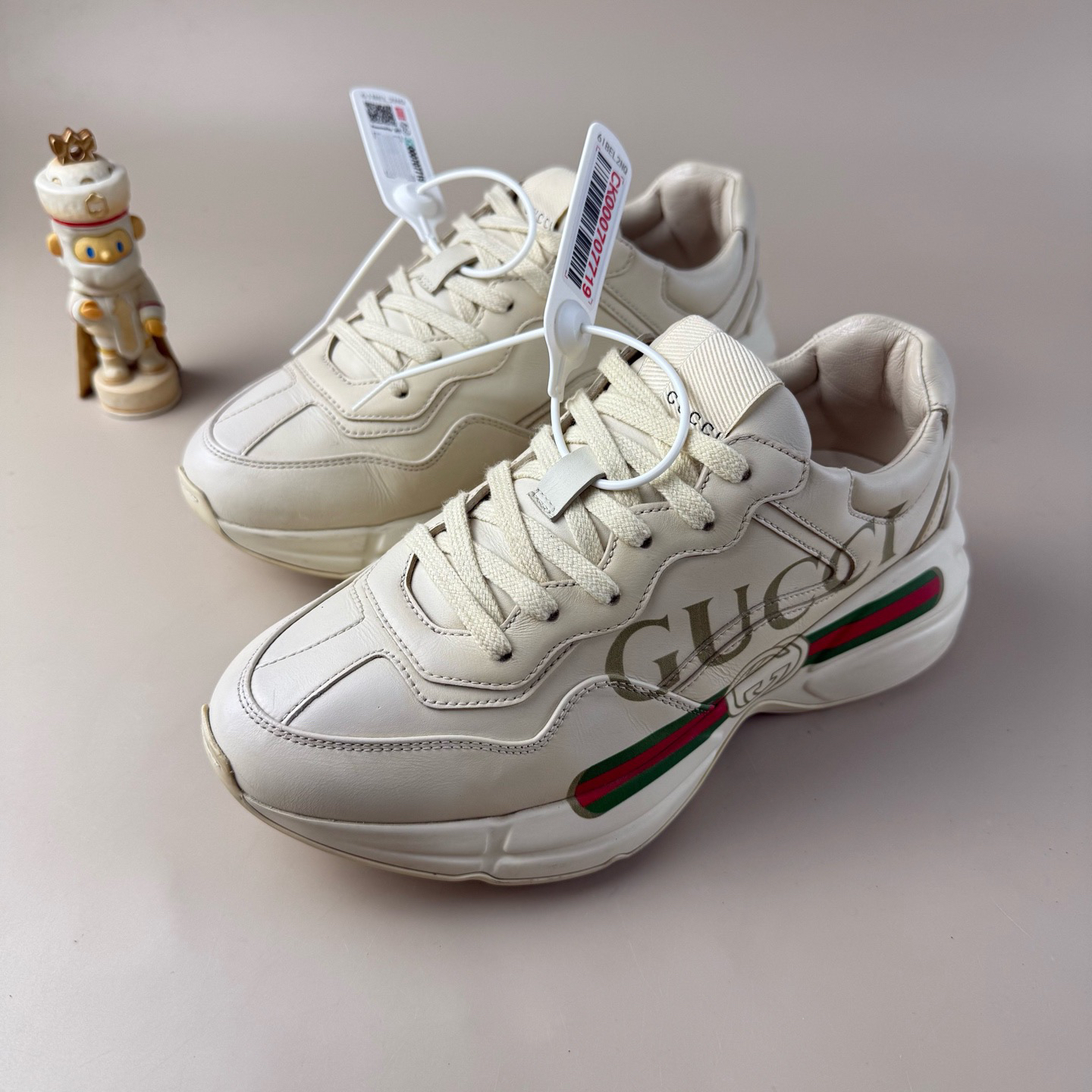 95新 GUCCI/古驰 腰带印花老爹鞋 36.5码 YLP4234