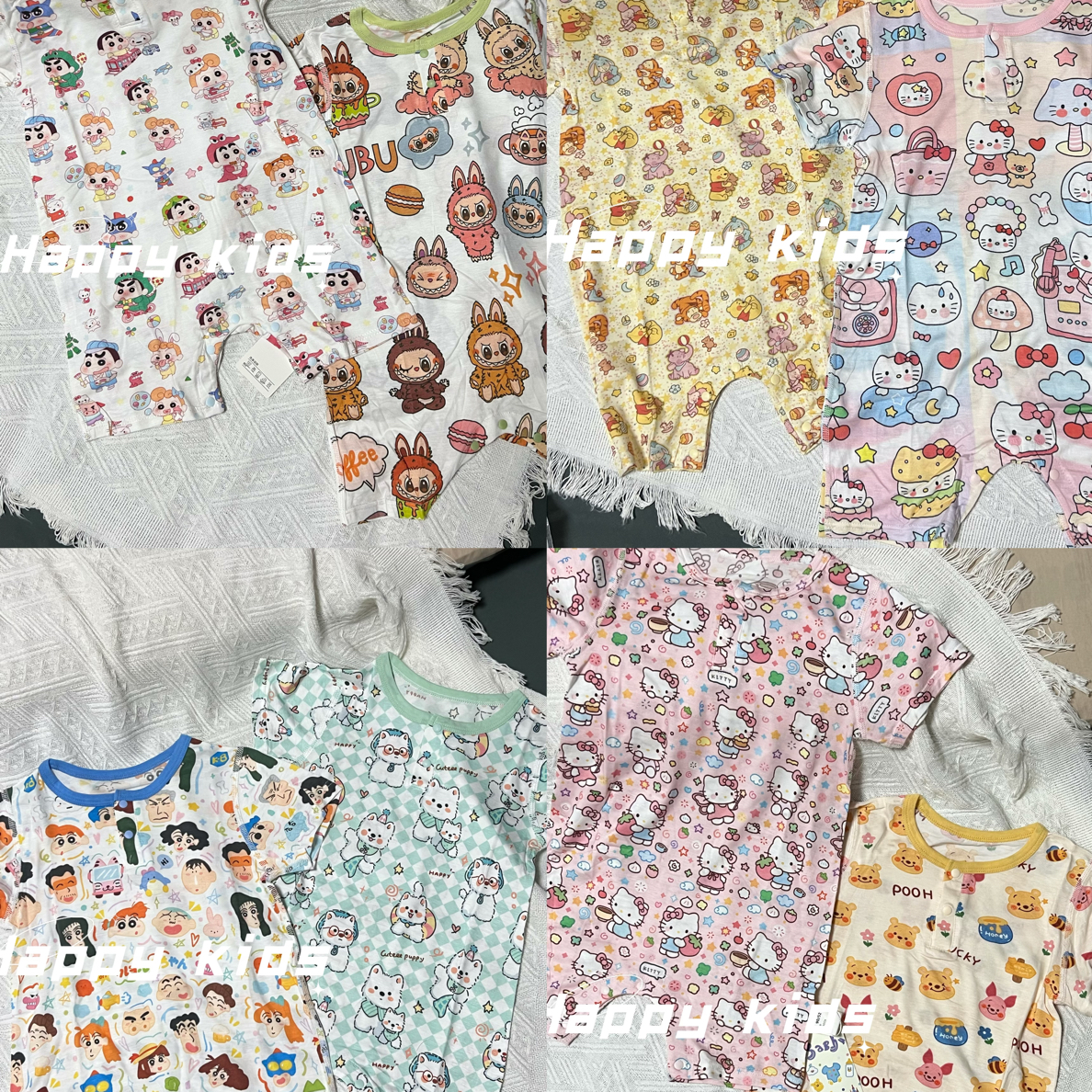【Happy kids】优可丝全衣无骨夏季短爬爬服