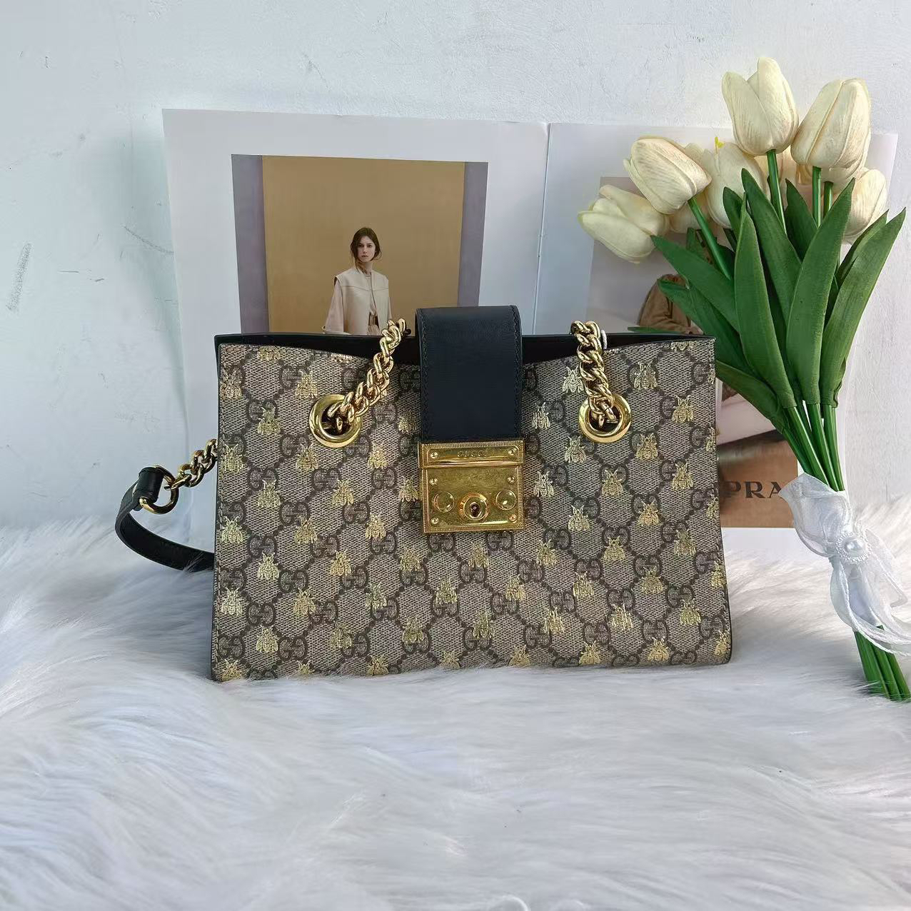 95新 GUCCI/古驰 古驰b1262小蜜蜂小号小三包