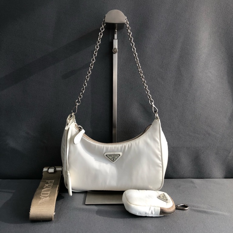 95新 Prada/普拉达 拾锦奢品 Prada普拉达hobo腋下单肩包
