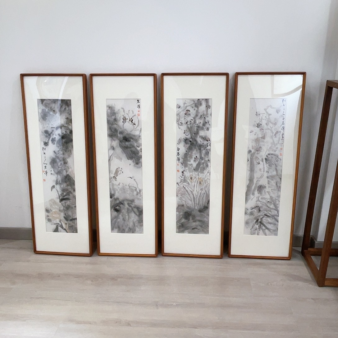 国画刁*白岩峰精品软片4张
