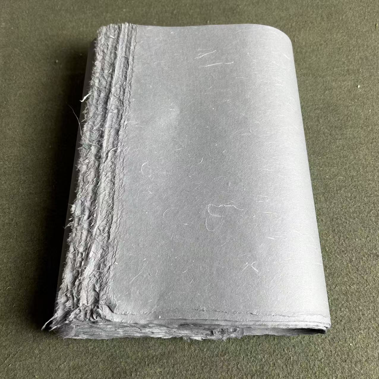 手工兰紫色云龙皮纸 35*70厘米50张  宣纸