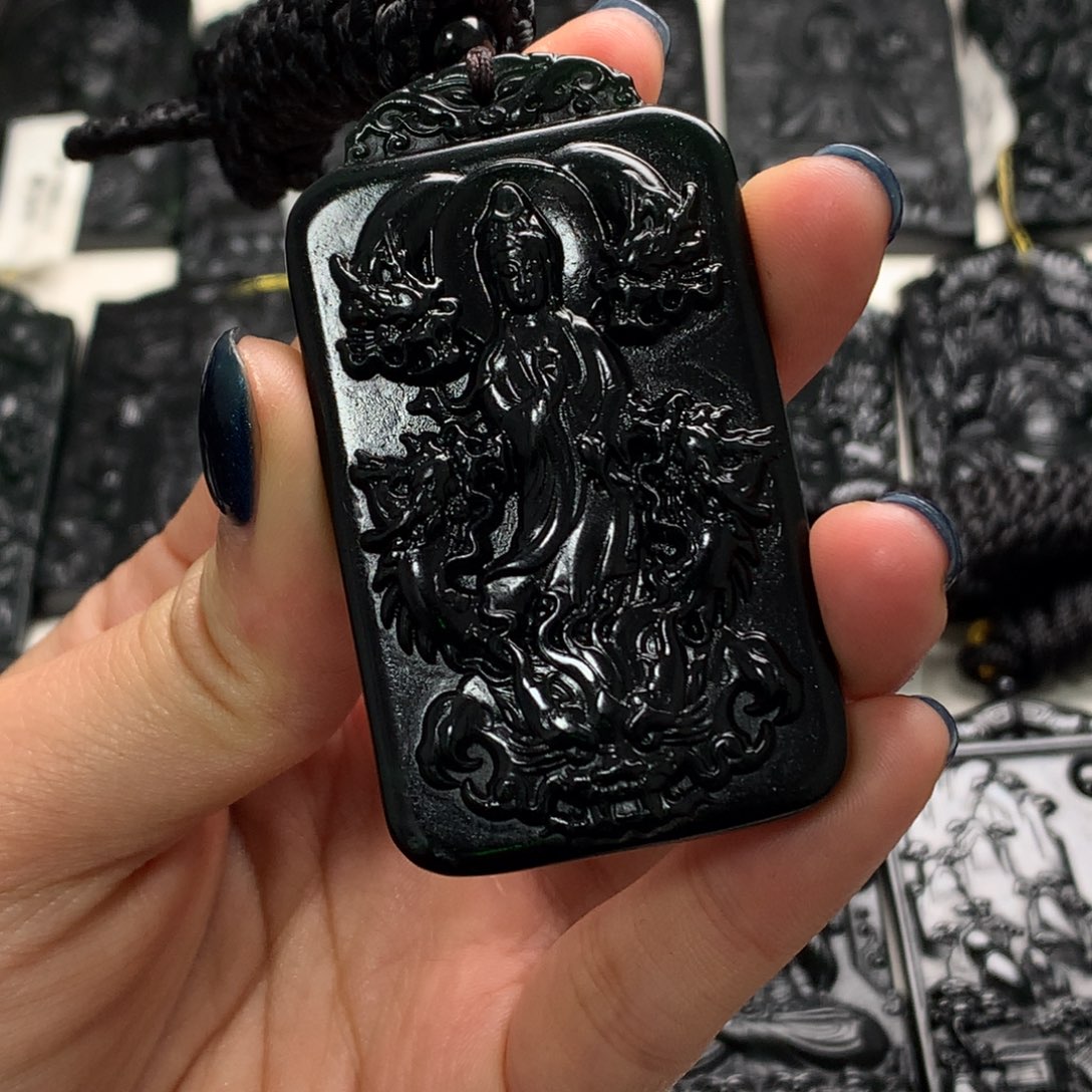 天然a货钢琴黑挂件