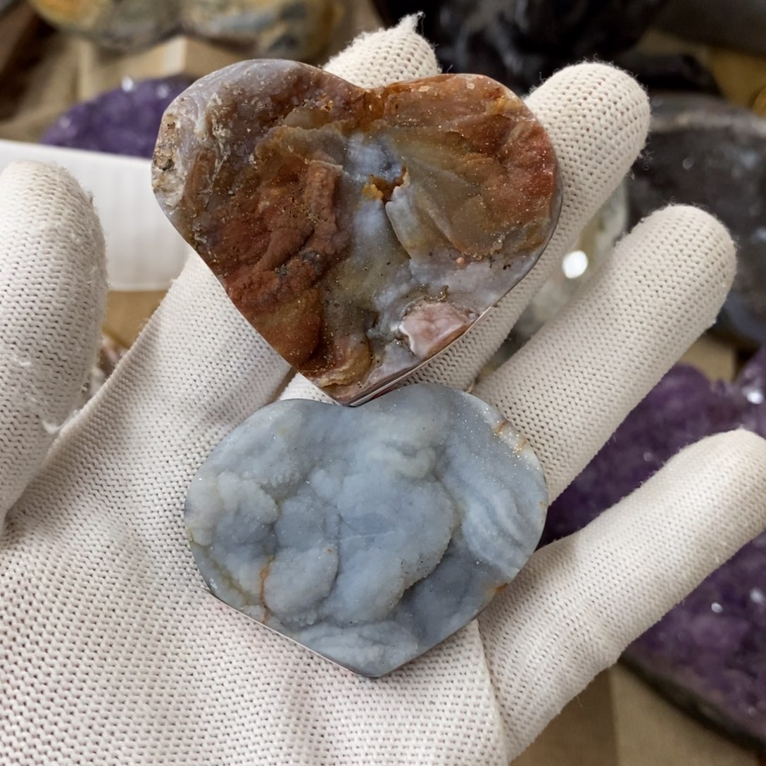 水晶特价爱心一对未镶嵌